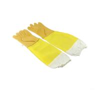 1 paire de gants en peau de mouton avec maille respirante, grille de ventilation et poignets élastiques pour une protection efficace contre les piqûres d'abeilles (jaune, XXL)
