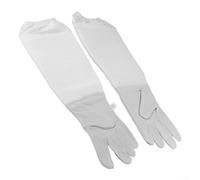 1 paire de gants en peau de mouton avec maille respirante, grille de ventilation et poignets élastiques pour une protection efficace contre les piqûres d'abeilles (blanc XXL)