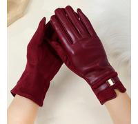 1 paire de gants longs en polyester de couleur bordeaux, pour femmes, style casual et élégant, convient pour l'automne/hiver, usage extérieur, mariages UnicolorePolyuréthane