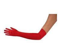P'TIT CLOWN - 39330 - Paire de Gants Longs - Long Gloves - Accessoire de Déguisement pour Carnaval, Nouvel An, Années 20, Flapper, Halloween, Soirées Costumées - 56 cm - Rouge