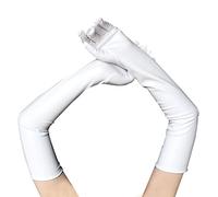1 Paire de gants longs pour femme, gants en cuir verni, gants brillants pour Cosplay Opera Dance Evening Party Costume