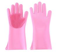 1 paire de gants magiques multifonctionnels en silicone pour laver la vaisselle, la cuisine, la voiture, la salle de bain, les poils d'animaux et plus encore