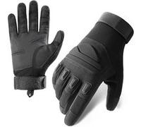 1 Paire de Gants Moto Tactiles - Coque Souple Respirante Anti-dérapante - Taille L Noir (Z187)