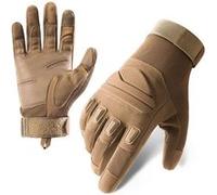 1 Paire de Gants Moto Tactiles - Coque Souple Respirante Anti-dérapante - Taille M Marron (Z187)