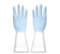 1 paire de gants réutilisables pour la maison, gants en caoutchouc pour laver la vaisselle, le nettoyage de la cuisine, le travail, la peinture, le jardinage, les soins des animaux (bleu, M)