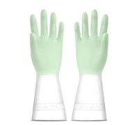 1 paire de gants réutilisables pour la maison, gants en caoutchouc pour laver la vaisselle, le nettoyage de la cuisine, le travail, la peinture, le jardinage, les soins des animaux (vert, M)