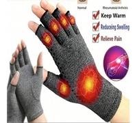 1 paire de gants sans doigts médicaux antidérapants et respirants, gants de rééducation sous pression, gants de sport avec manchon de bras, gants de neige mode pour l'automne/l'hiver L,M,SGéométriqueP