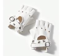 1 Paire De Gants Sans Doigts Pour Femmes Boho & Street, Esthétique Post-apocalyptique Déchirée, Détail De Rivet Métallique, Adapté Pour Le Port Décontracté Taille UniqueUnicolorePolyuréthane