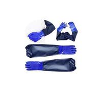 1 paire de gants travail sécurité anelku gantelets imperméables constructeurs canalisations pêche - bleu