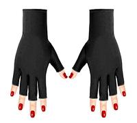 1 Paire de Gants UV Ongles, 20 x 8 cm Sans Doigts pour Femme Protection Anti-UV Gant pour Vélo Conduite Pêche Fitness (Noir)