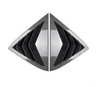 1 paire de garnitures de persiennes en verre de porte arrière pour Ford Fiesta MK7 MK7 5 2008 2017 (fibre de carbone)