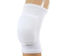 1 paire de genouillères de compression élastiques avec coussin en éponge épaisse pour activités sportives offrant soutien et résistance (XS blanc)