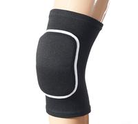 1 paire de genouillères de compression élastiques avec coussin en éponge épaisse pour activités sportives offrant soutien et résistance (XS noir et blanc)