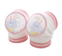 1 paire de genouillères pour nourrissons - Équipement de sécurité antidérapant - Design unisexe - Pour apprendre à bébé de 0 à 4 ans - Cadeau de douche pour marcher, Violet bébé éléphant, taille