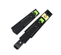 1 paire de glissières de tiroir à 3 sections à extension complète pour armoire - Glissières coulissantes silencieuses à fermeture douce - Extension complète en bas du haut
