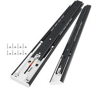 1 paire de glissières de tiroir à extension complète de 45,7 cm, quincaillerie en métal galvanisé pour finitions en cuir, glisse lisse et installation facile