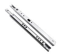 1 paire de glissières de tiroir, à extension partielle, avec roulettes, système de rails de tiroirs à extension partielle (17 mm x 342 mm)