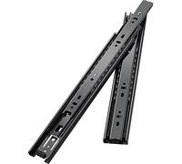 1 paire de glissières de tiroir à roulements à billes avec triple extension, montage latéral, capacité de charge de 45 kg, très résistantes, 500 mm, parfaites pour un fonctionnement fluide des tiroirs