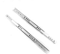 1 paire de glissières de tiroir à roulements en métal avec profondeur de tirage pour 17 mm de large x 400 mm