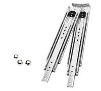 1 paire de glissières de tiroir de 76 mm - Capacité de 500 lb, rails de guidage à roulement à billes à extension complète, longueur réglable de 8 à 80 pouces, résistants à l'érosion(250mm)