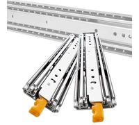 1 paire de glissières de tiroir industrielles robustes avec verrou de 1000 mm à 2000 mm à roulement à billes - Solution de rangement durable