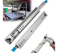 1 paire de glissières de tiroir robustes avec roulements à billes verrouillables sous le bureau Plateau de clavier amovible Capacité de charge de 120 kg 1 paire Glissière lisse Qualité industrielle