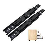 1 paire de glissières de tiroir robustes en métal à 3 plis à extension complète - Supporte une charge de 40 kg, 400 mm pour un fonctionnement fluide des tiroirs