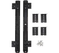 1 paire de glissières latérales pour tiroir de clavier, rails en acier avec finition antirouille, design noir simple et élégant.