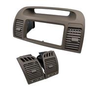 1 paire de grilles d'aération de rechange pour console centrale centrale pour Toyota Camry XV30 2001-2006 - 1 paire de housses de grille d'aération de voiture avec sortie d'air à gauche (beige moyen