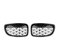 1 paire de grilles de radiateur avant en ABS pour pare-chocs avant de voiture BWM série 1 - Grille de rechange pour rein E81 E82 E87 E888 (cadre noir)