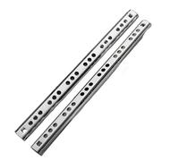 1 paire de guides de boule coulissante de tiroir, deux Sections de 17mm de large, Rail coulissant de tiroir pliable en acier, raccords de quincaillerie de meubles(342mm)