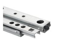 1 paire de guides de boule coulissante de tiroir, deux Sections de 17mm de large, tiroir pliable en acier, Rail coulissant à bille en acier, raccords de quincaillerie de meubles(246MM)