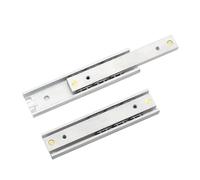 1 paire de guides de micro-tiroirs, deux sections, 16 mm de large, rail coulissant pliable en acier, raccords de quincaillerie for meubles(16mmx100mm-3inch)