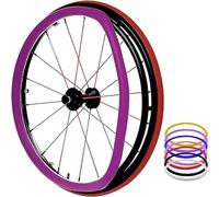 1 paire de housses de main courante pour fauteuil roulant, 22/24 pouces, en silicone, antidérapantes, résistantes à l'usure, pour jantes de fauteuil roulant, pour poignées de roue arrière de fauteuil