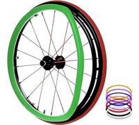 1 paire de housses de main courante pour fauteuil roulant, 22/24 pouces, en silicone, antidérapantes, résistantes à l'usure, pour jantes de fauteuil roulant, pour poignées de roue arrière de fauteuil