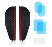 1 paire de housses protection contre pluie pour rétroviseur voiture avec 4 films protection voiture et 1 raclette, fibre carbone grain pluie, protection solaire, pour plupart des voitures, camions