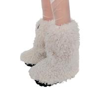 1 paire de jambières en fausse fourrure duveteuse, couvre-bottes longues, couvre-bottes de carnaval, cosplay, bottes de costumade, couvre-chaussures chaudes, fourrure Mardi Gras, b, taille unique