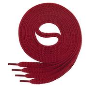1 paire de lacets de qualité en polyester Di Ficchiano - anti déchirure - plat - env. 7 mm de large, 27 couleurs, longueur 60 - 200 cm - Rouge - cerise, 120 cm