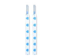 1 paire de lacets de sport plats à motif cœur, largeur 8 mm, lacets montants décontractés en toile, adaptés aux hommes et aux femmes,140 cm