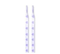 1 paire de lacets de sport plats à motif cœur, largeur 8 mm, lacets montants décontractés en toile, adaptés aux hommes et aux femmes,140 cm