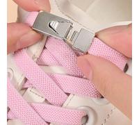 1 paire de lacets élastiques à boucle à cliquet, lacets mous roses pour baskets, chaussures casual, chaussures de sport, chaussures de course pour hommes, accessoires de chaussures, idées de cadeaux C