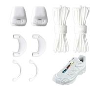 1 paire de lacets fins de 1,5 mm, unisexe système de libération rapide, pour chaussures de ski Salomon Speedcross, chaussures de sport et d'extérieur, lacets sans nœud, white-417, Diameter 1,5 mm