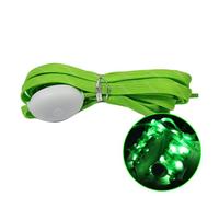 1 paire de lacets lumineux LED pour course de nuit, vélo, cosplay, hip-hop, danse pour adultes, chaussures d'éclairage pour enfants, Halloween, patins à roulettes, baskets pour skate, Vert, Taille