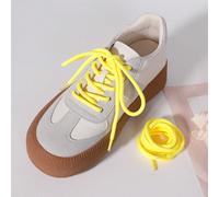 1 paire de lacets ronds jaunes mode de 120 cm convenant aux baskets, chaussures de skate, chaussures plates, chaussures à lacets, accessoires, seulement les lacets vendus, chaussures non incluses Tail