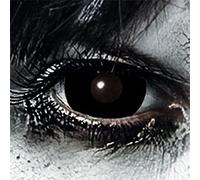 1 paire de lentilles de contact colorées Mini sclérotique pour Zombie Vampire Cosplay carnaval Zombie Le Noir - sans correction