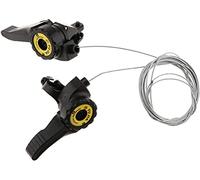1 paire de leviers de vitesses pour vélo de montagne, 3 x 5/6/7 vitesses, levier de vitesses à friction pour vélo, combo avec câble de changement de vitesse interne, noir. Durabilité