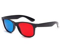 1 paire de lunettes 3D rouges et bleues, lunettes de visualisation 3D, cadre vidéo dimensionnel universel pour télévision, lunettes de style 3D, verres de jeu DVD, design simple, téléviseurs et vidéo