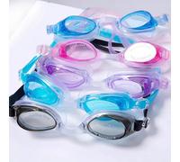 1 paire de lunettes de natation unisexes réglables en plusieurs couleurs, joint double couche confortable & sangle élastique en silicone, anti-buée, étanche et imperméable, accessoire de plage essenti