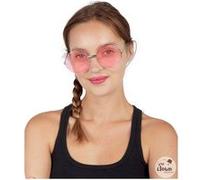 1 Paire de lunettes Hippie rose pour adulte REF/35267 accessoire de déguisement - Marque ptit clown rose