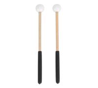 1 Paire de Maillets à Percussion de 22cm, Maillets à Tambour en Bois avec Tête et Poignée en Caoutchouc, Maillets à Langue pour Xylophone, Marimba (blanc)